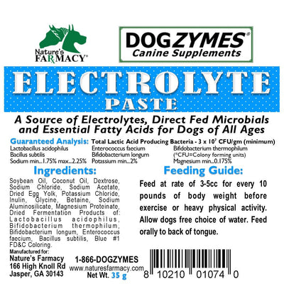 Dogzymes Canine Electrolyte Paste