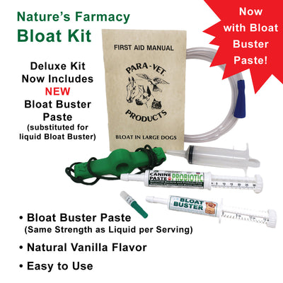 Deluxe Bloat Kit 7 Pieces Tube, Mouth Block, Book, Trochar, Bloat Buster, Canine Probiotic Paste, 60cc Syringe