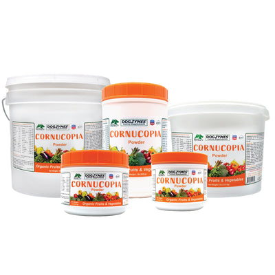 Dogzymes Cornucopia  Mix of 22 Fruit and Vegetable Organic Powders for Diet and Added Nutrient Value